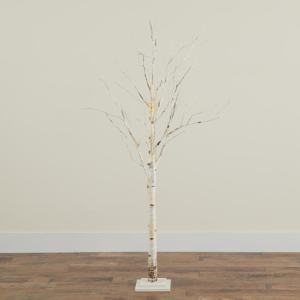 5ft. Pre-Lit Artificial Birch Tree with 76 Warm White LED Lights. Picture 8