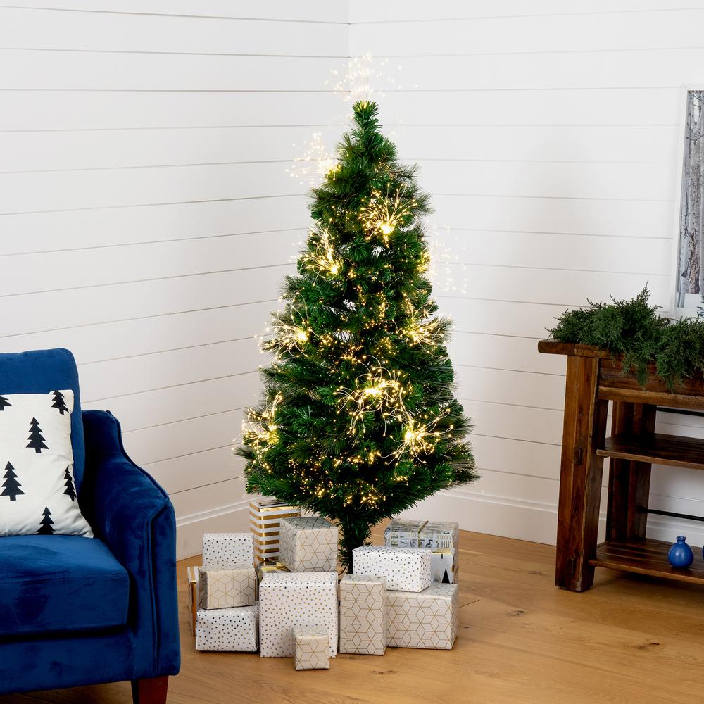 Pre-Lit Fiber Optic Artificial Christmas Tree with 146 Warm White LED Lights. Picture 9