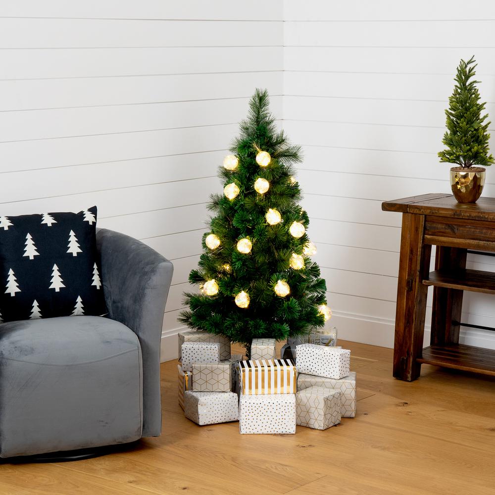 Pre-Lit Fiber Optic Artificial Christmas Tree with Mixed Tips. Picture 7