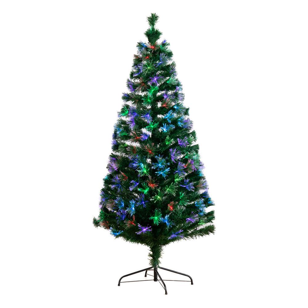 Pre-Lit Fiber Optic Artificial Christmas Tree with 220 Colorful LED Lights. Picture 1