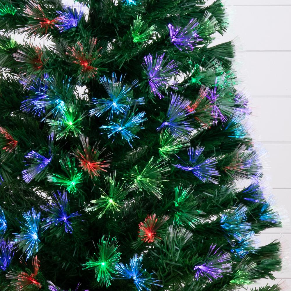 Pre-Lit Fiber Optic Artificial Christmas Tree with 220 Colorful LED Lights. Picture 4