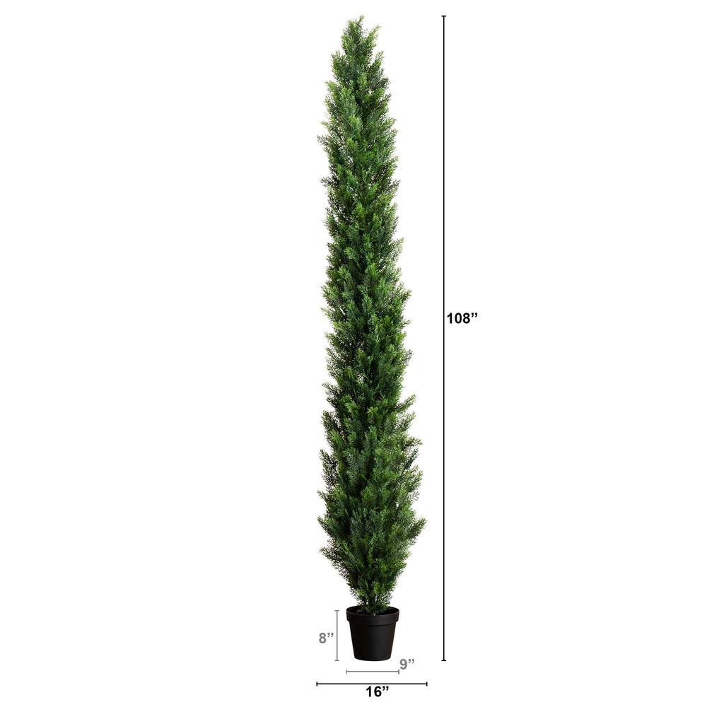 9ft. UV Resistant Artificial Cedar Pine Tree (Indoor/Outdoor). Picture 1