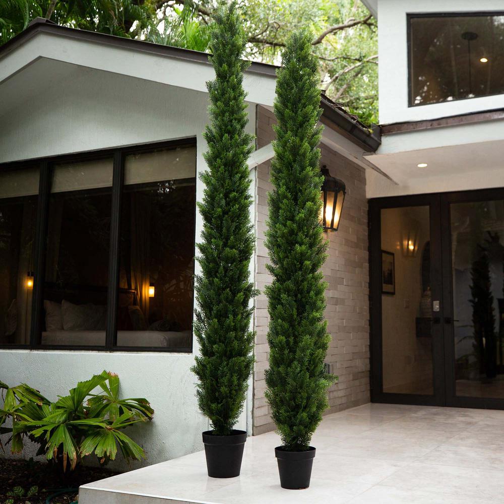 9ft. UV Resistant Artificial Cedar Pine Tree (Indoor/Outdoor). Picture 6