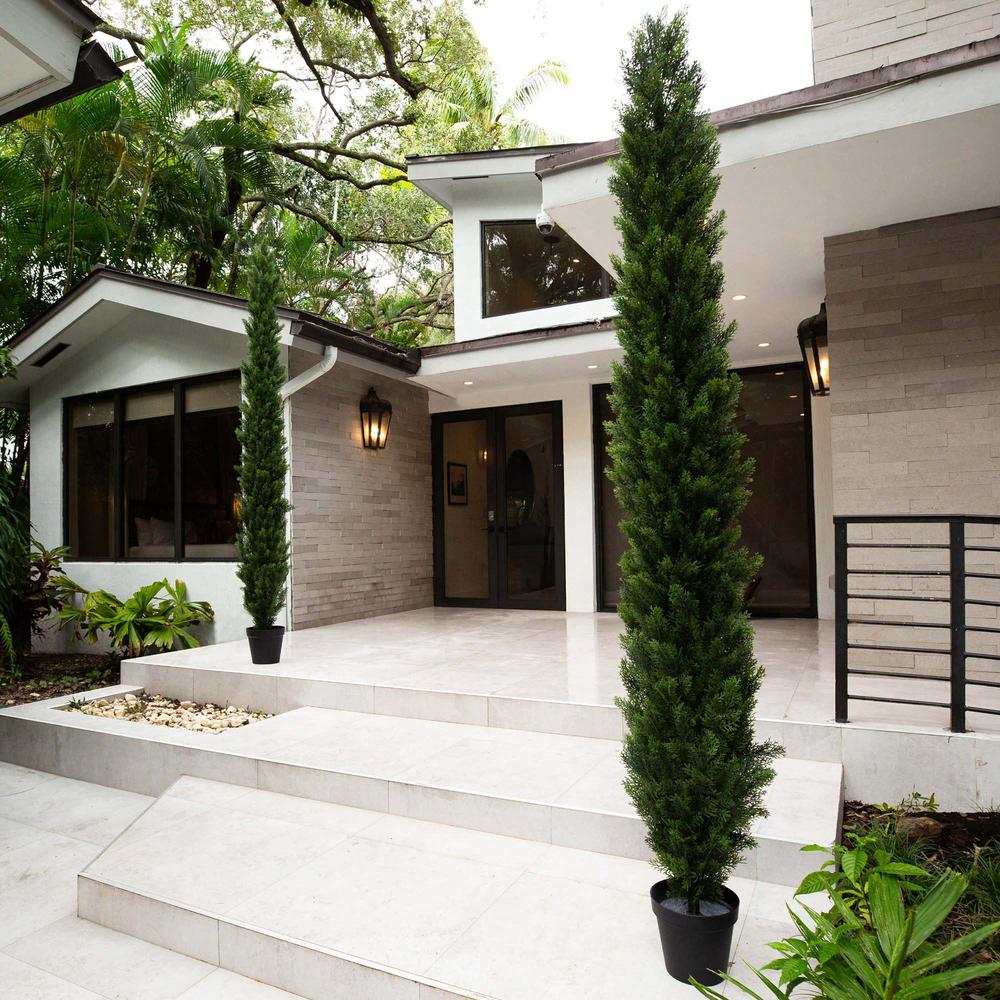 10ft. UV Resistant Artificial Cedar Pine Tree (Indoor/Outdoor). Picture 6