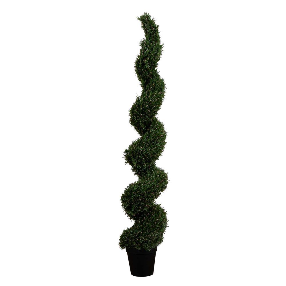 7ft. UV Resistant Artificial Rosemary Spiral Topiary Tree (Indoor/Outdoor). Picture 6