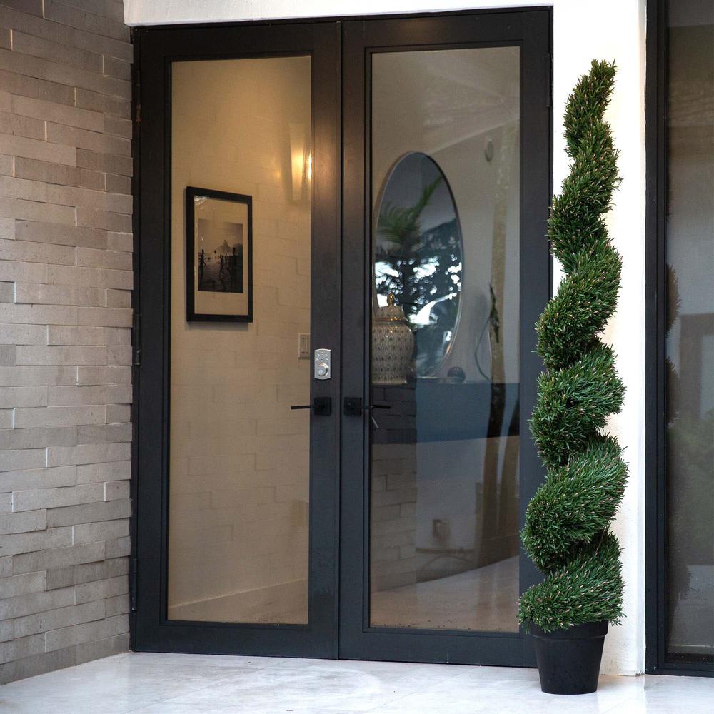 7ft. UV Resistant Artificial Rosemary Spiral Topiary Tree (Indoor/Outdoor). Picture 3