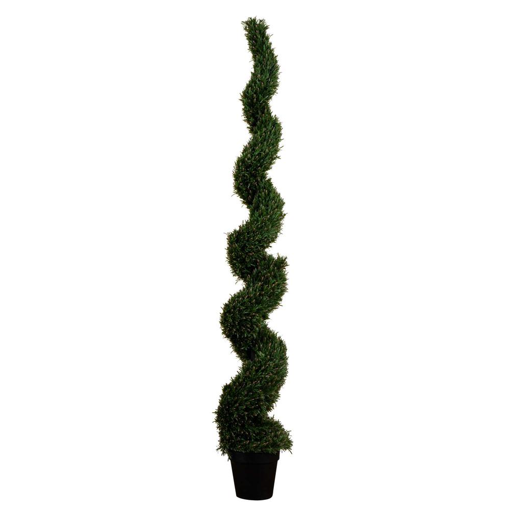 8ft. UV Resistant Artificial Rosemary Spiral Topiary Tree (Indoor/Outdoor). Picture 5