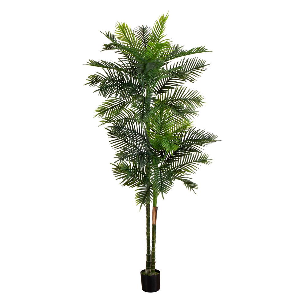 9ft. UV Resistant Artificial Double Robellini Palm Tree (Indoor/Outdoor). Picture 9