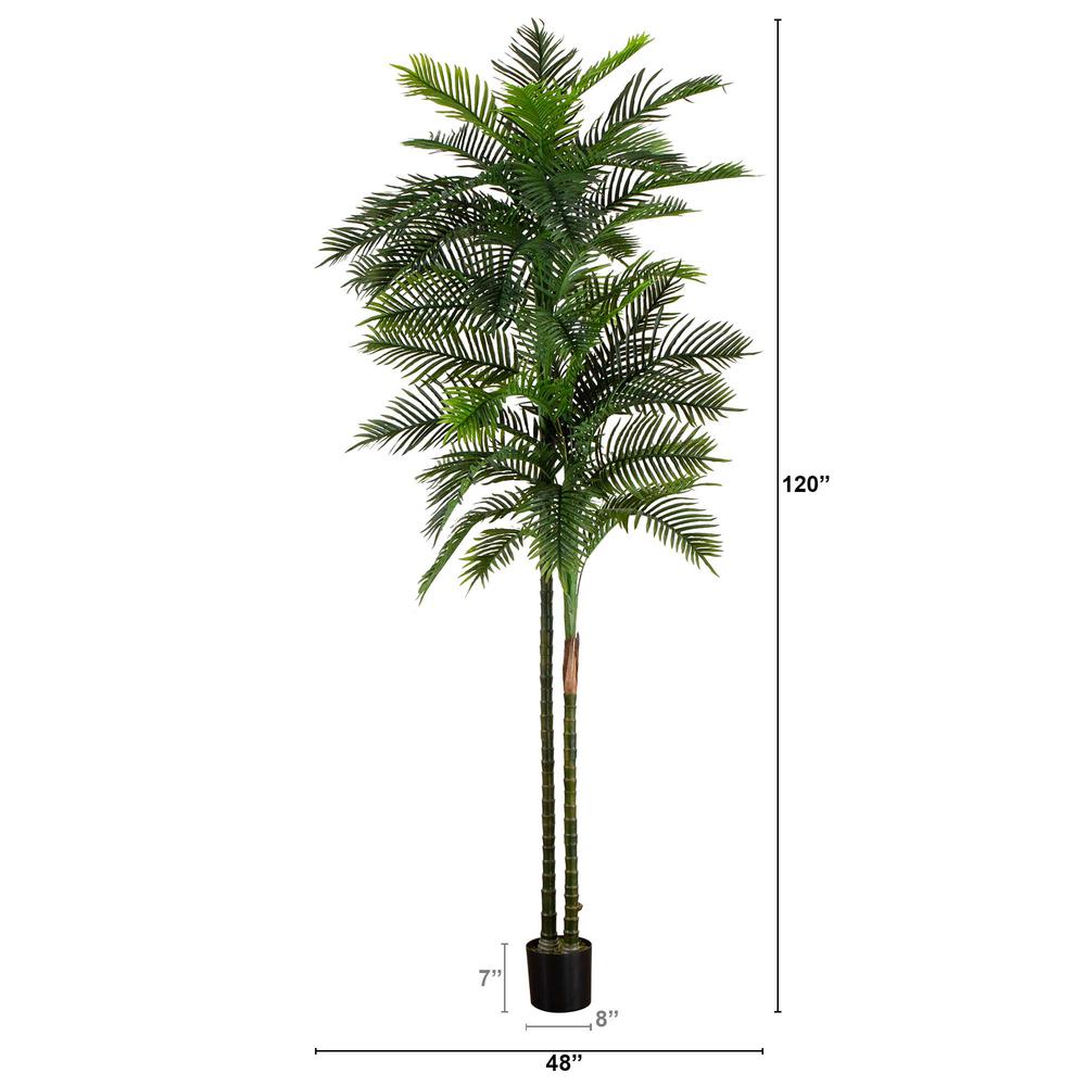 10ft. UV Resistant Artificial Double Robellini Palm Tree (Indoor/Outdoor). Picture 1