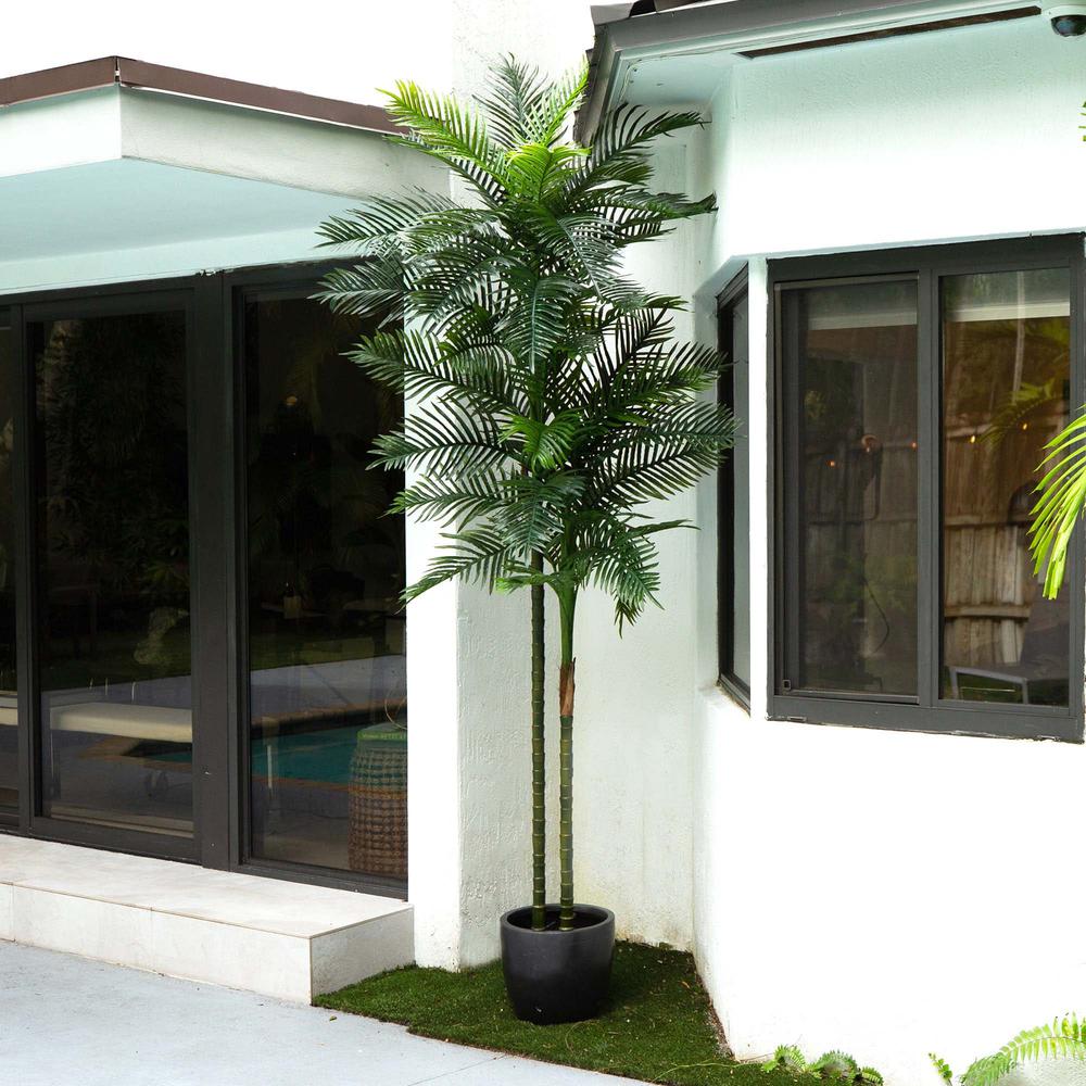 10ft. UV Resistant Artificial Double Robellini Palm Tree (Indoor/Outdoor). Picture 6