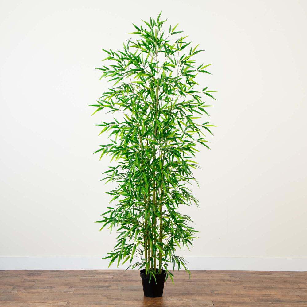 8ft. Artificial Green Bamboo Tree. Picture 4