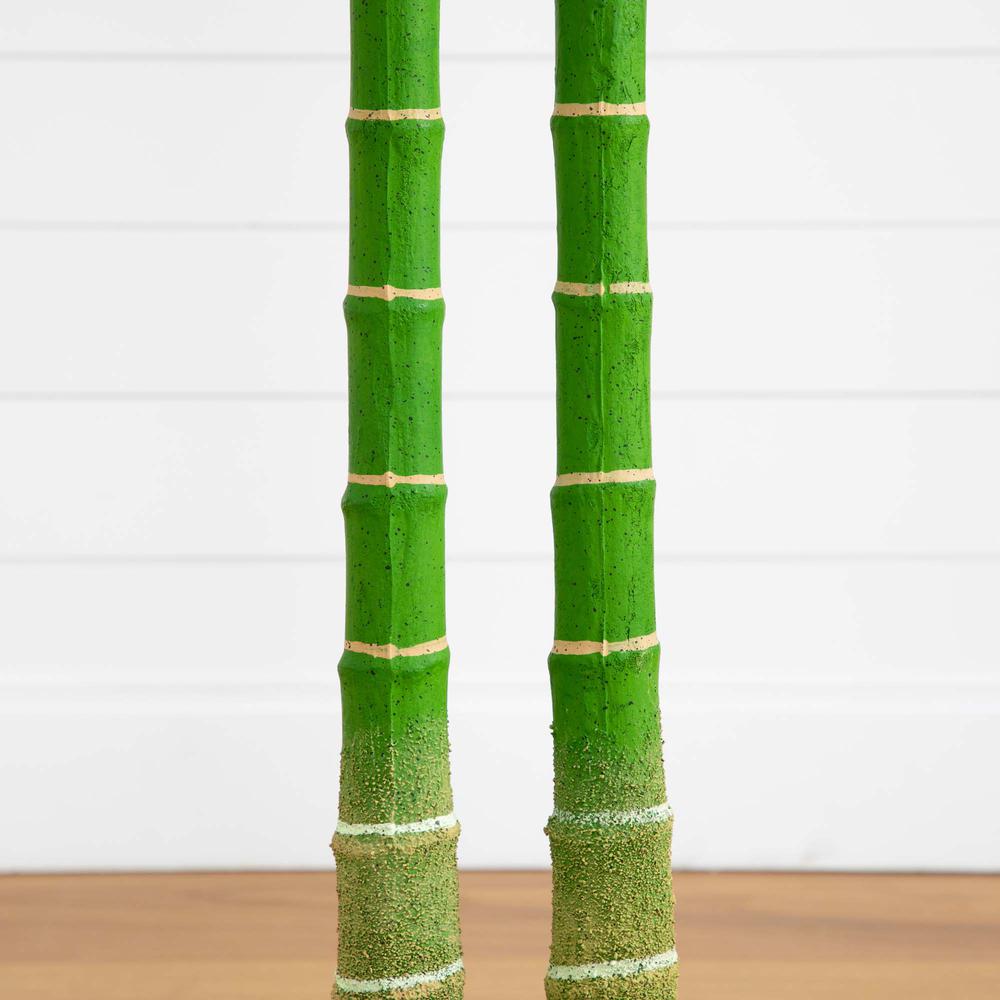9ft. Artificial Double Golden Cane Palm Tree. Picture 4