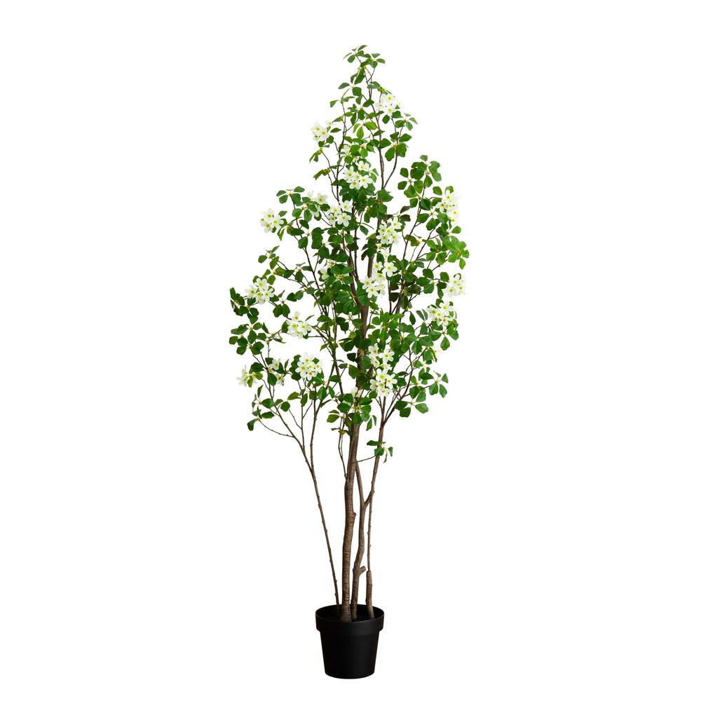6ft. Artificial Dogwood Tree with Real Touch Leaves. Picture 6