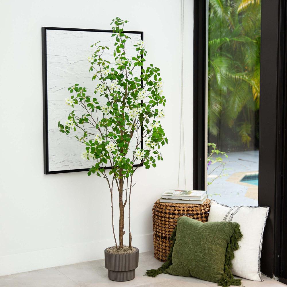6ft. Artificial Dogwood Tree with Real Touch Leaves. Picture 5