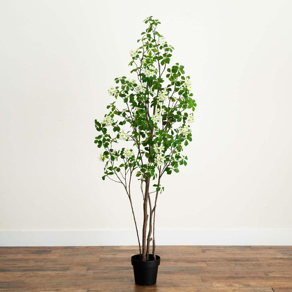 6ft. Artificial Dogwood Tree with Real Touch Leaves. Picture 4