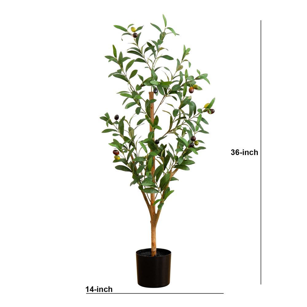 3ft. Artificial Olive Tree with Natural Trunk. Picture 2