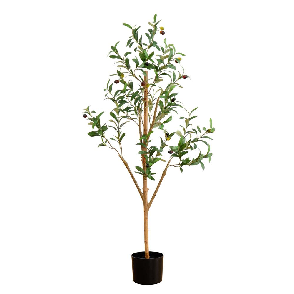 4ft. Artificial Olive Tree with Natural Trunk. Picture 1
