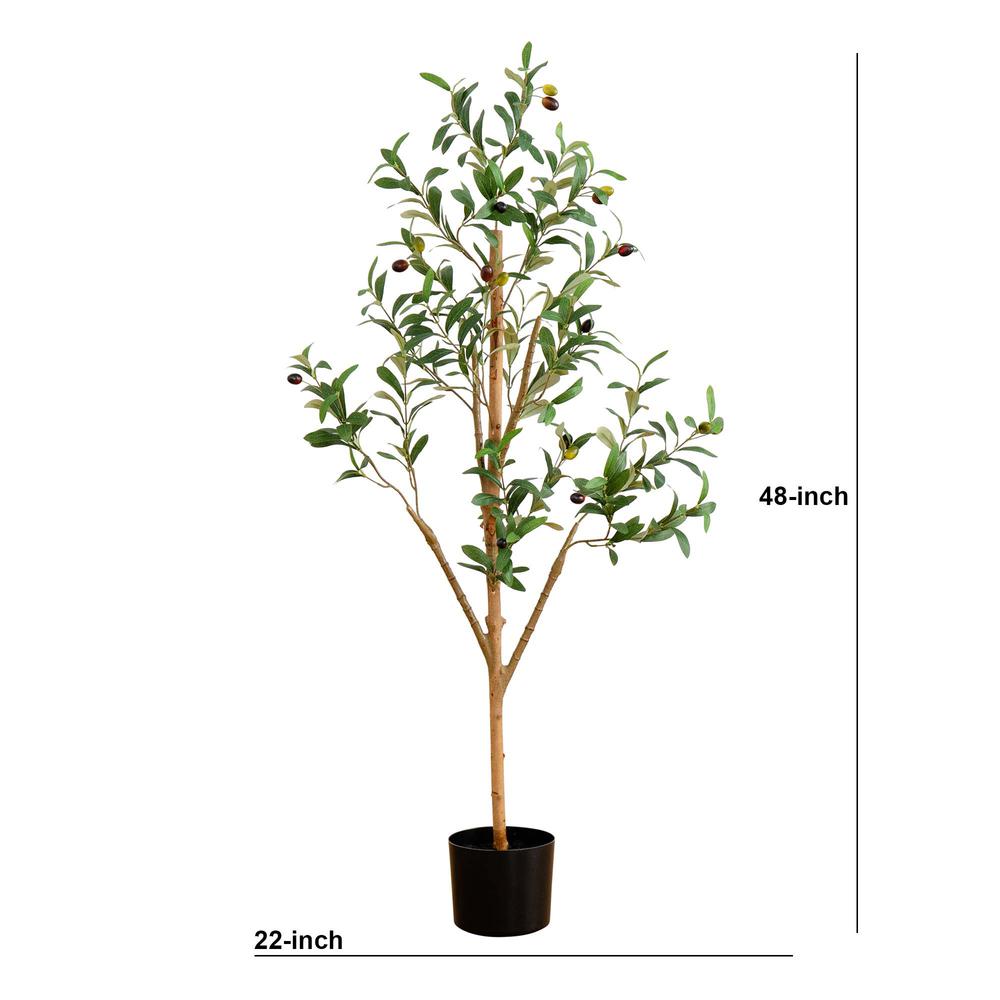 4ft. Artificial Olive Tree with Natural Trunk. Picture 2
