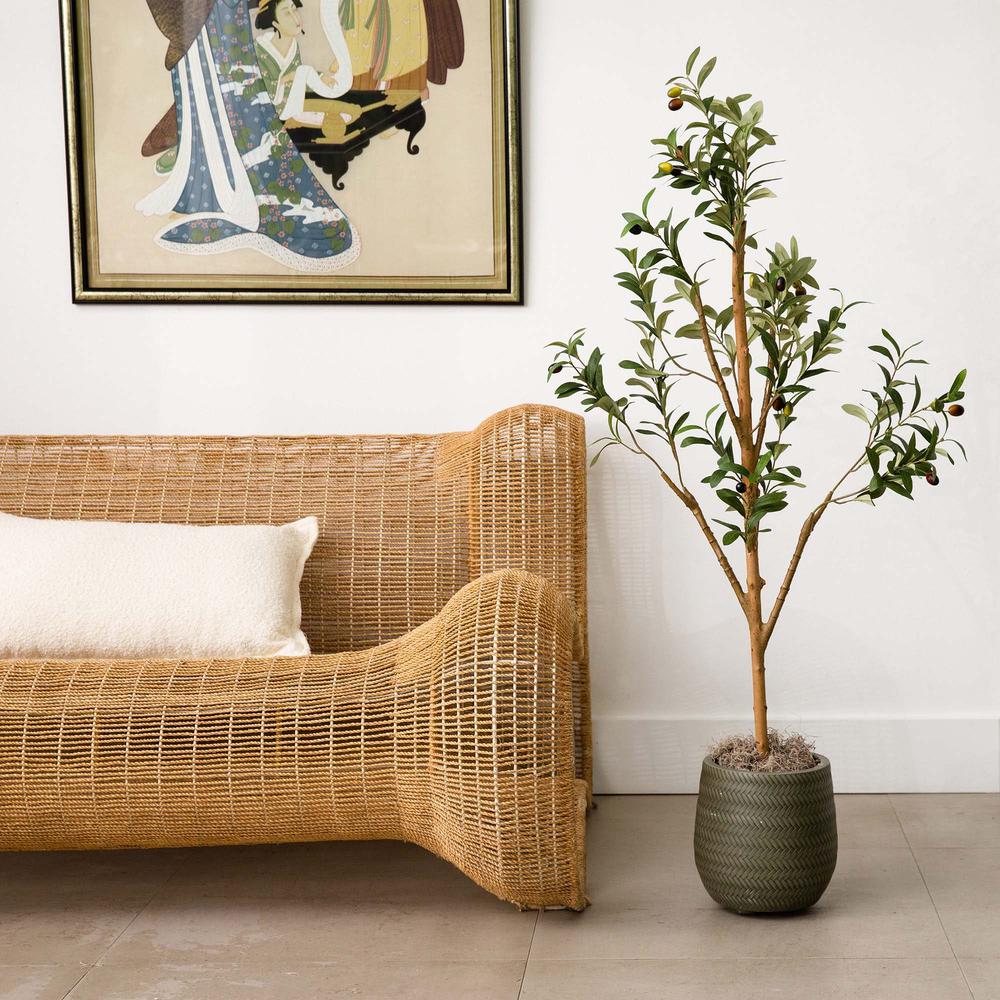 4ft. Artificial Olive Tree with Natural Trunk. Picture 7