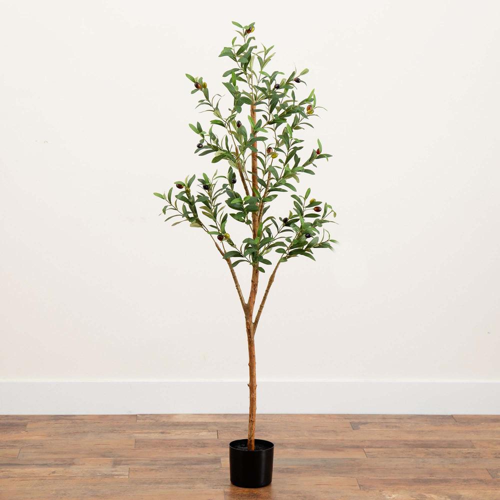 5ft. Artificial Olive Tree with Natural Trunk. Picture 4