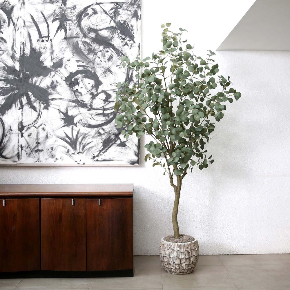 7ft. Artificial Greco Eucalyptus Tree. Picture 5