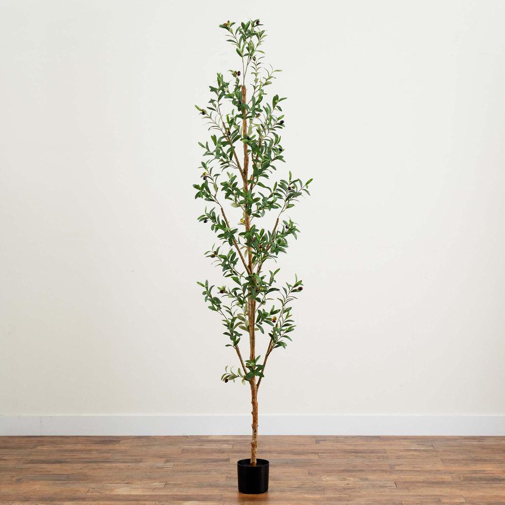 8ft. Artificial Olive Tree with Natural Trunk. Picture 4