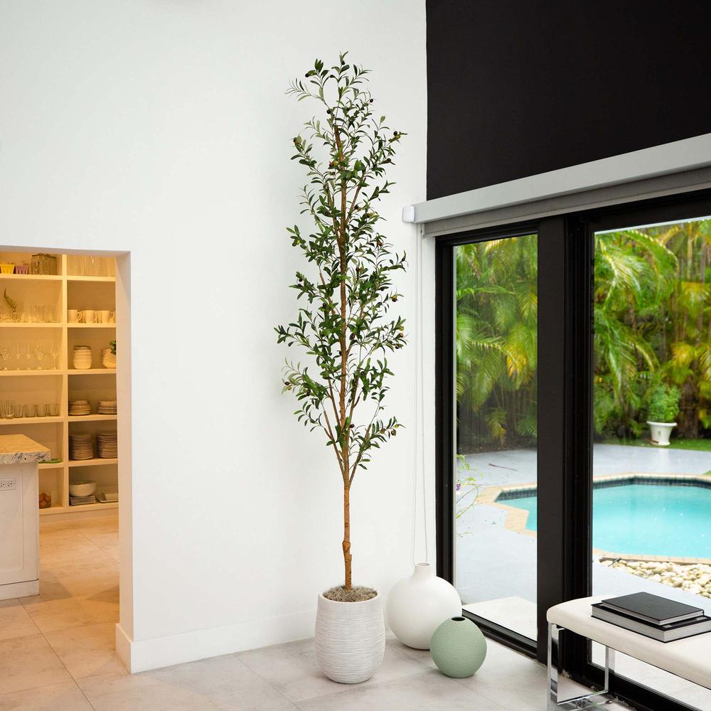 9ft. Artificial Olive Tree with Natural Trunk. Picture 6