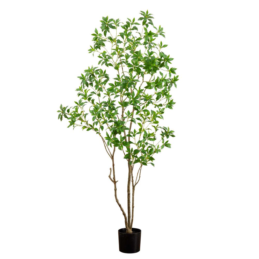 7ft. Artificial Minimalist Japanese Pieris Tree with Real Touch Leaves. Picture 6