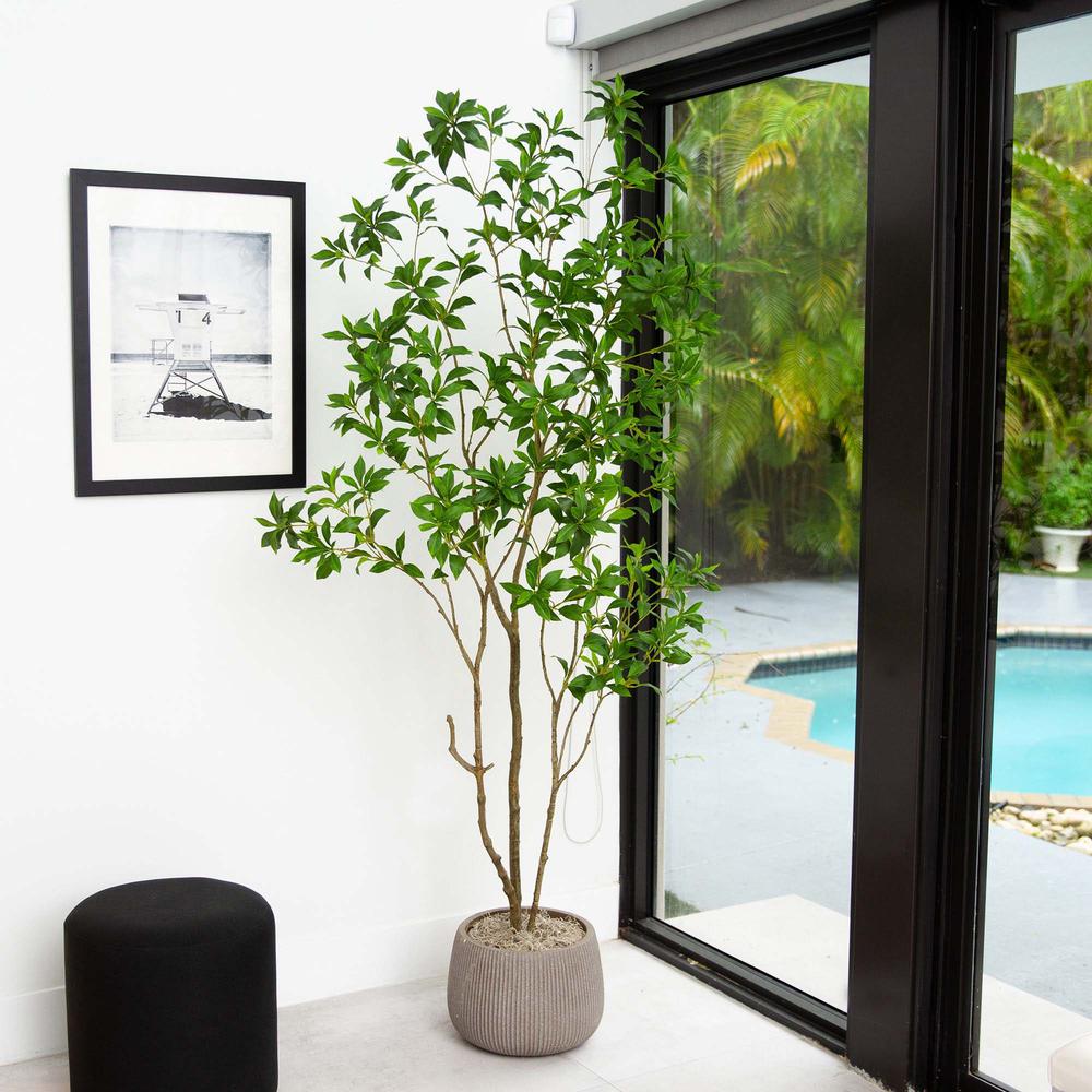 7ft. Artificial Minimalist Japanese Pieris Tree with Real Touch Leaves. Picture 5