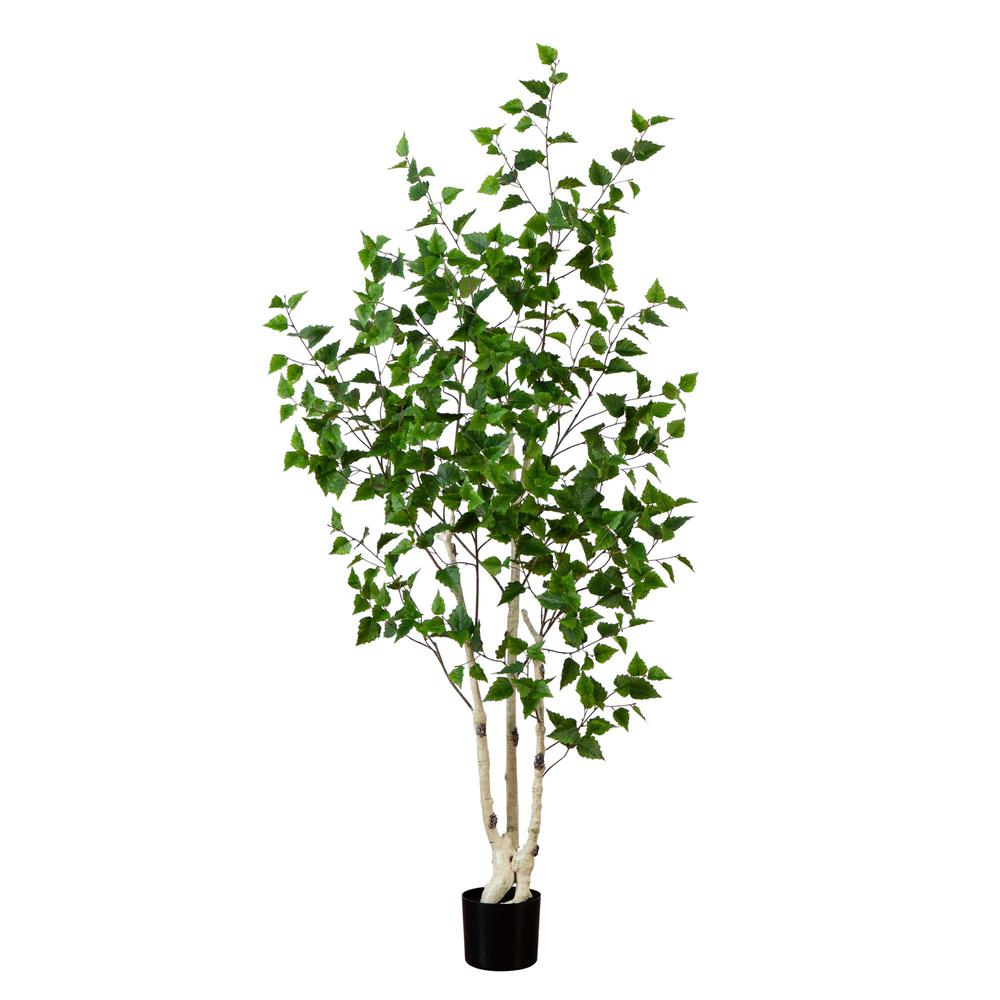 6ft. Artificial Birch Tree with Real Touch Leaves. Picture 8
