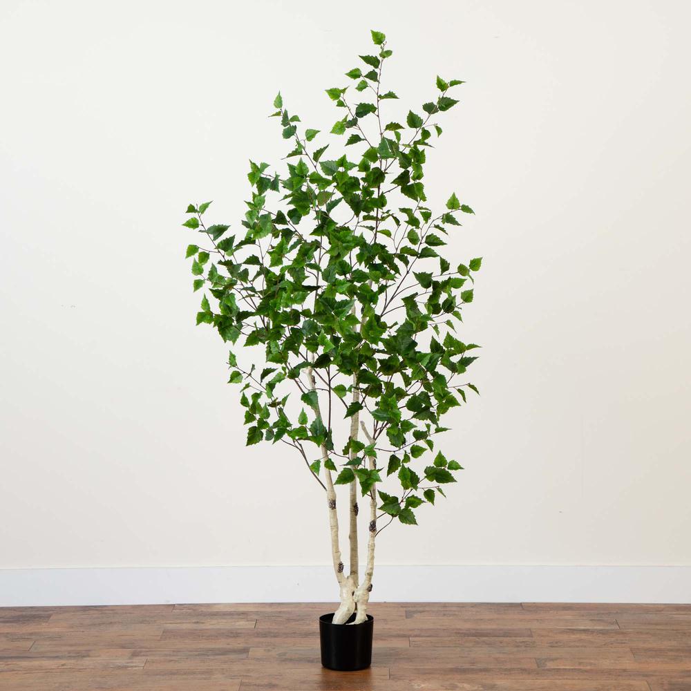 6ft. Artificial Birch Tree with Real Touch Leaves. Picture 6