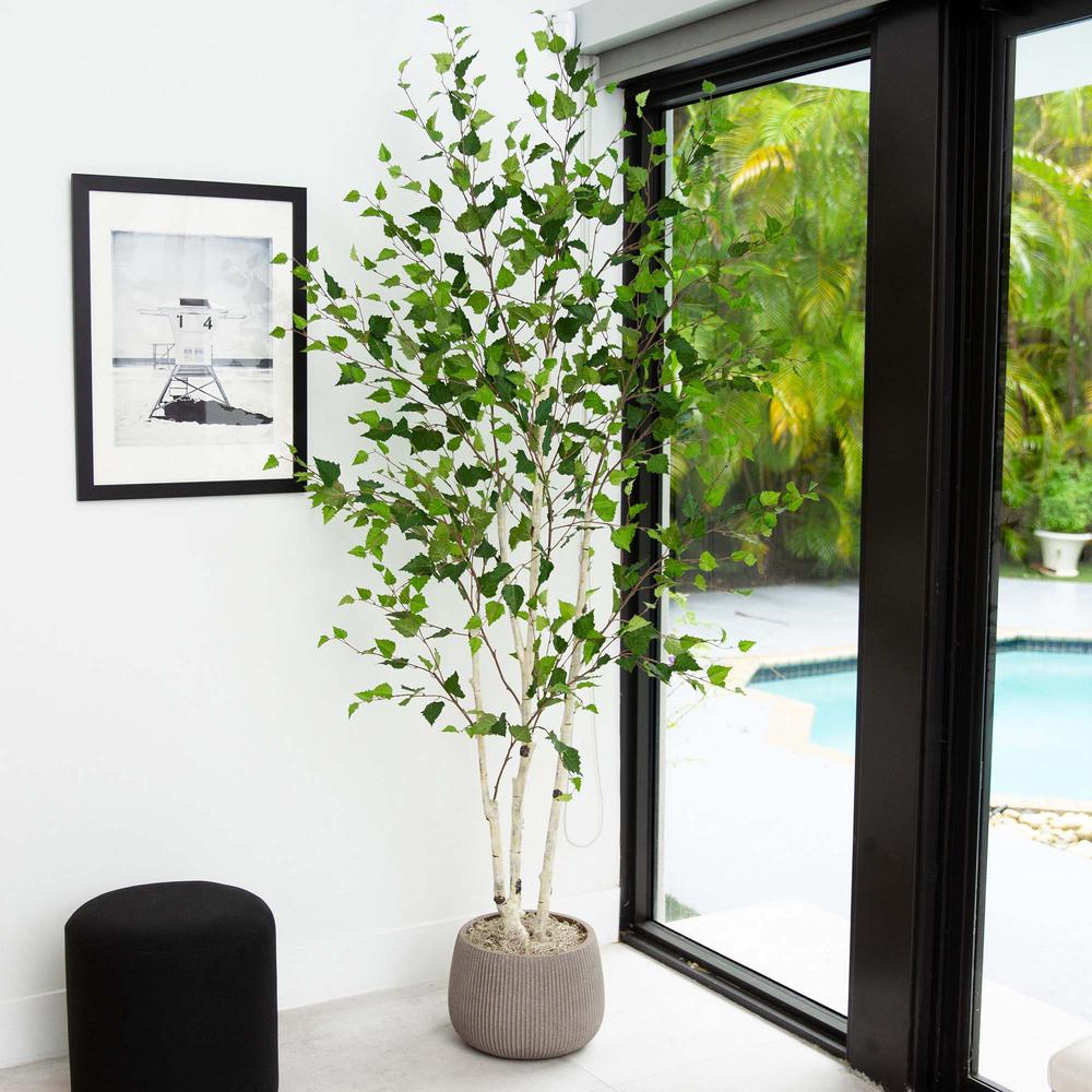 7ft. Artificial Birch Tree with Real Touch Leaves. Picture 6