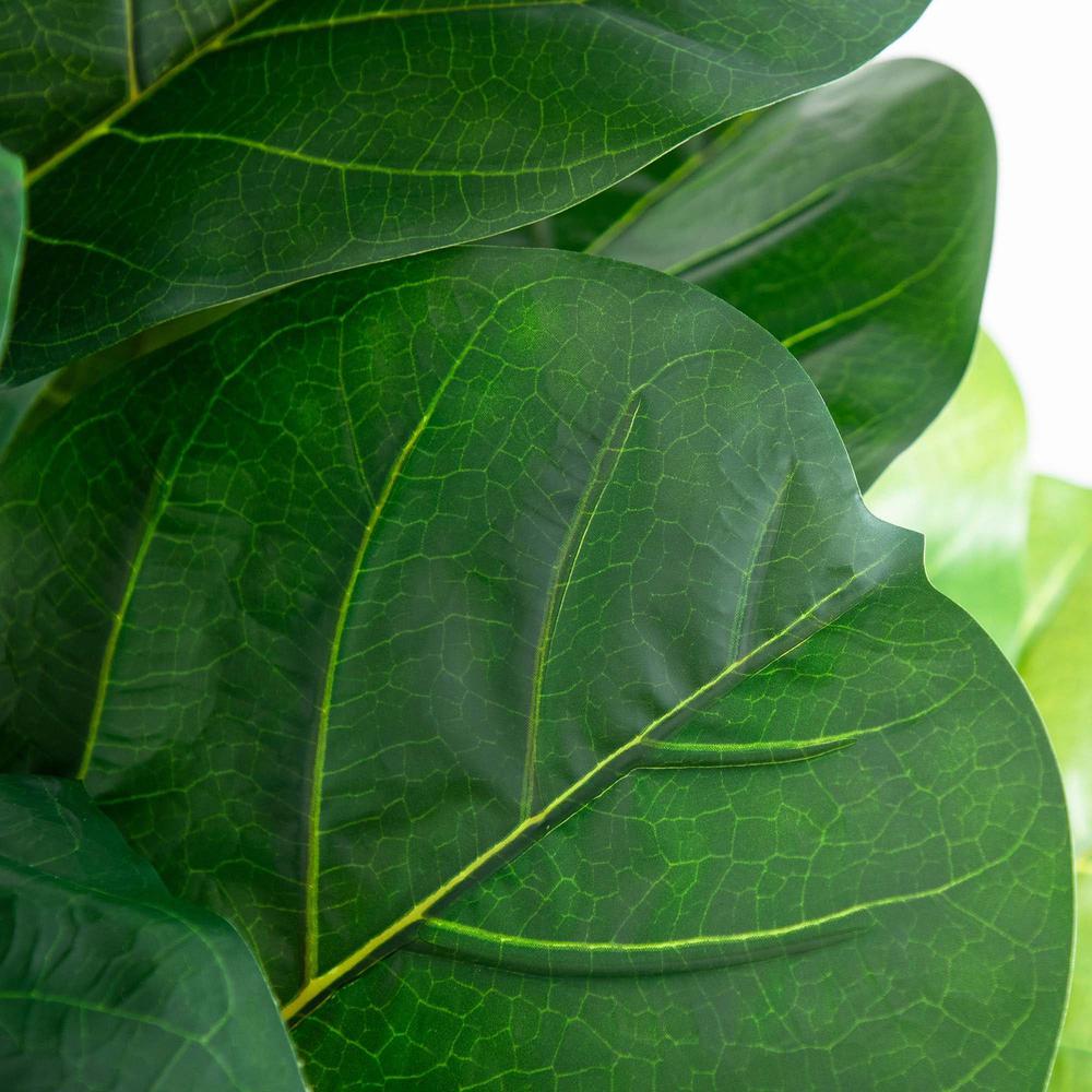 Giant Leaf Fiddle Leaf Fig Tree in Decorative Planter with Real Touch Leaves. Picture 2