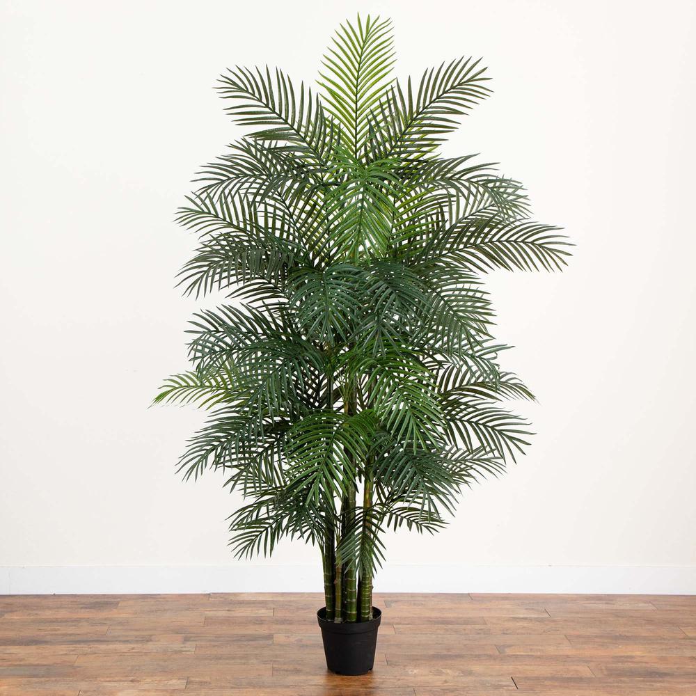 8ft. UV Resistant Artificial Areca Palm Tree (Indoor/Outdoor). Picture 5