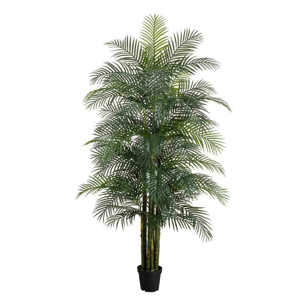 9ft. UV Resistant Artificial Areca Palm Tree (Indoor/Outdoor). Picture 8