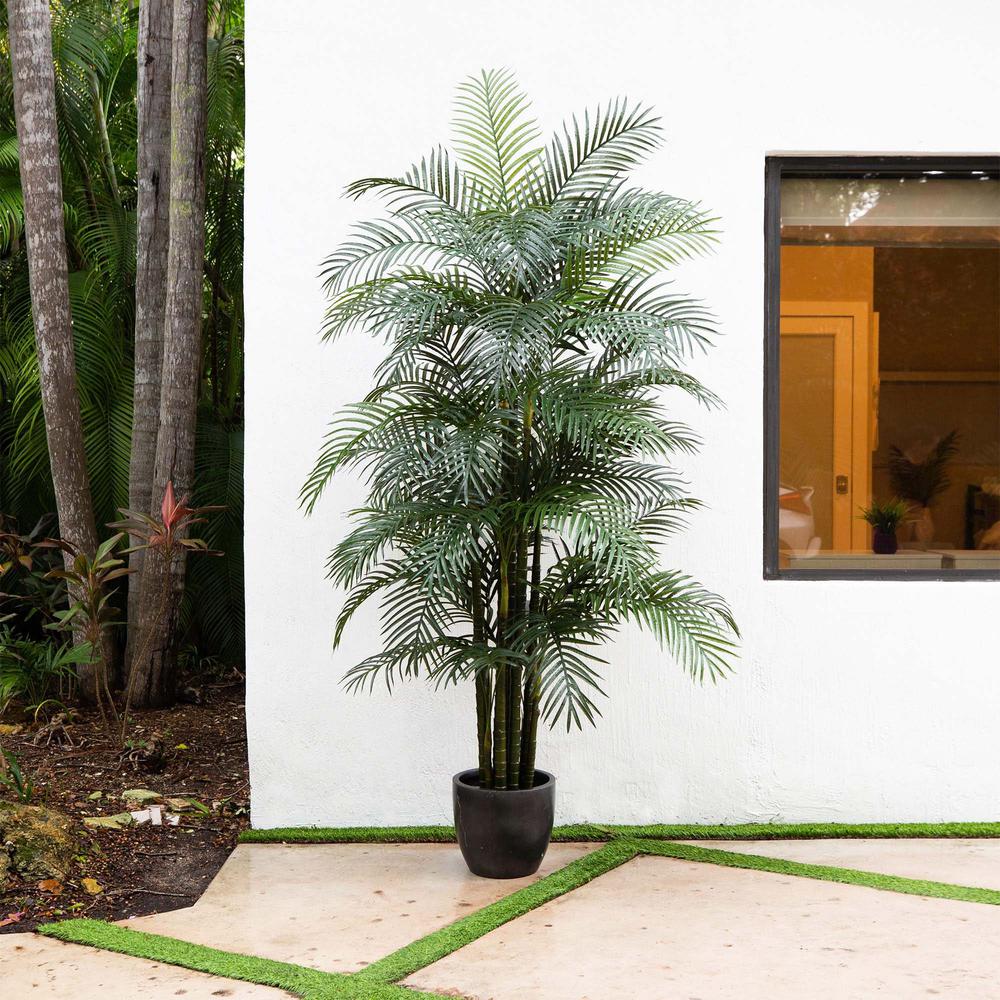 9ft. UV Resistant Artificial Areca Palm Tree (Indoor/Outdoor). Picture 7