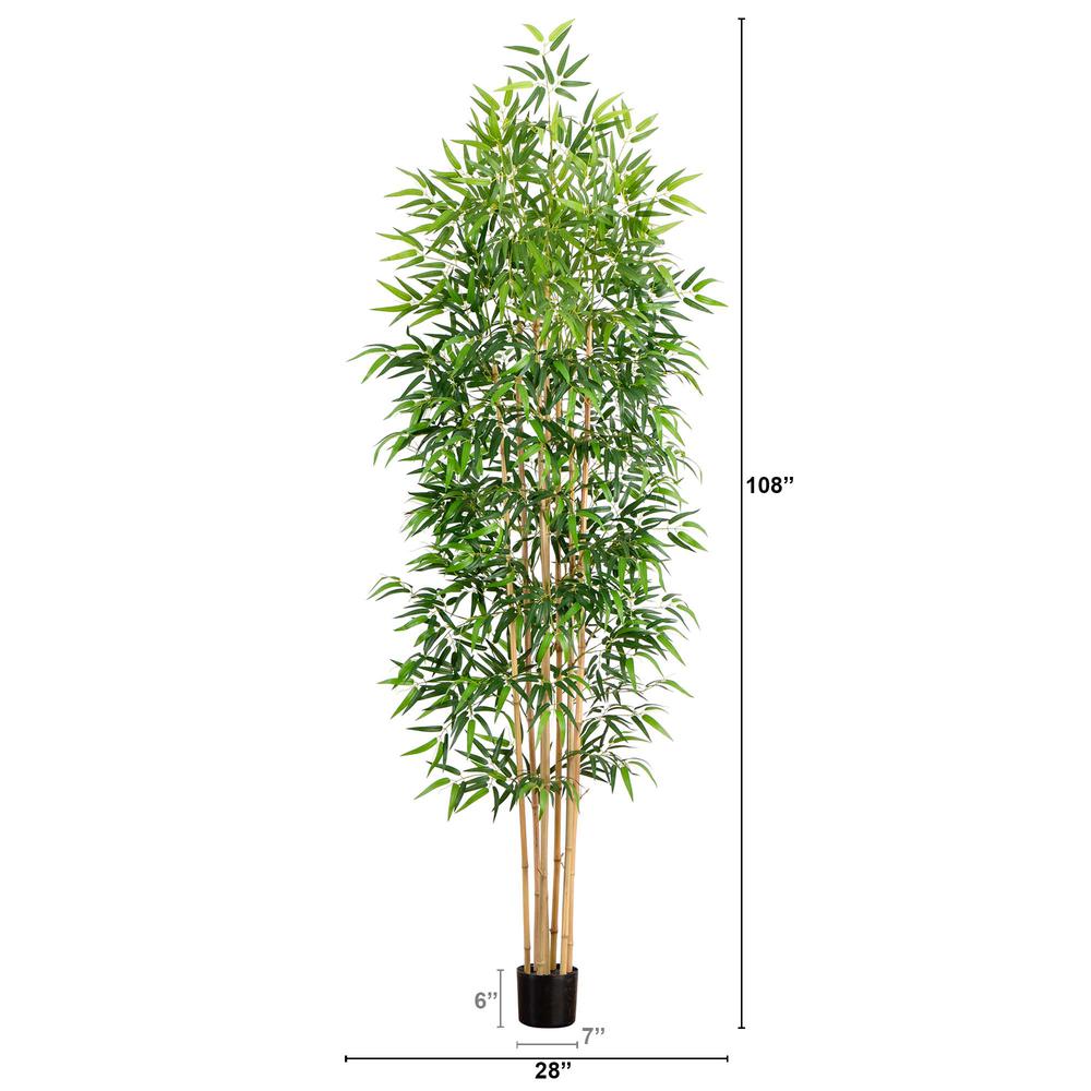 9ft. Artificial Bamboo Tree with Real Bamboo Trunks. Picture 1