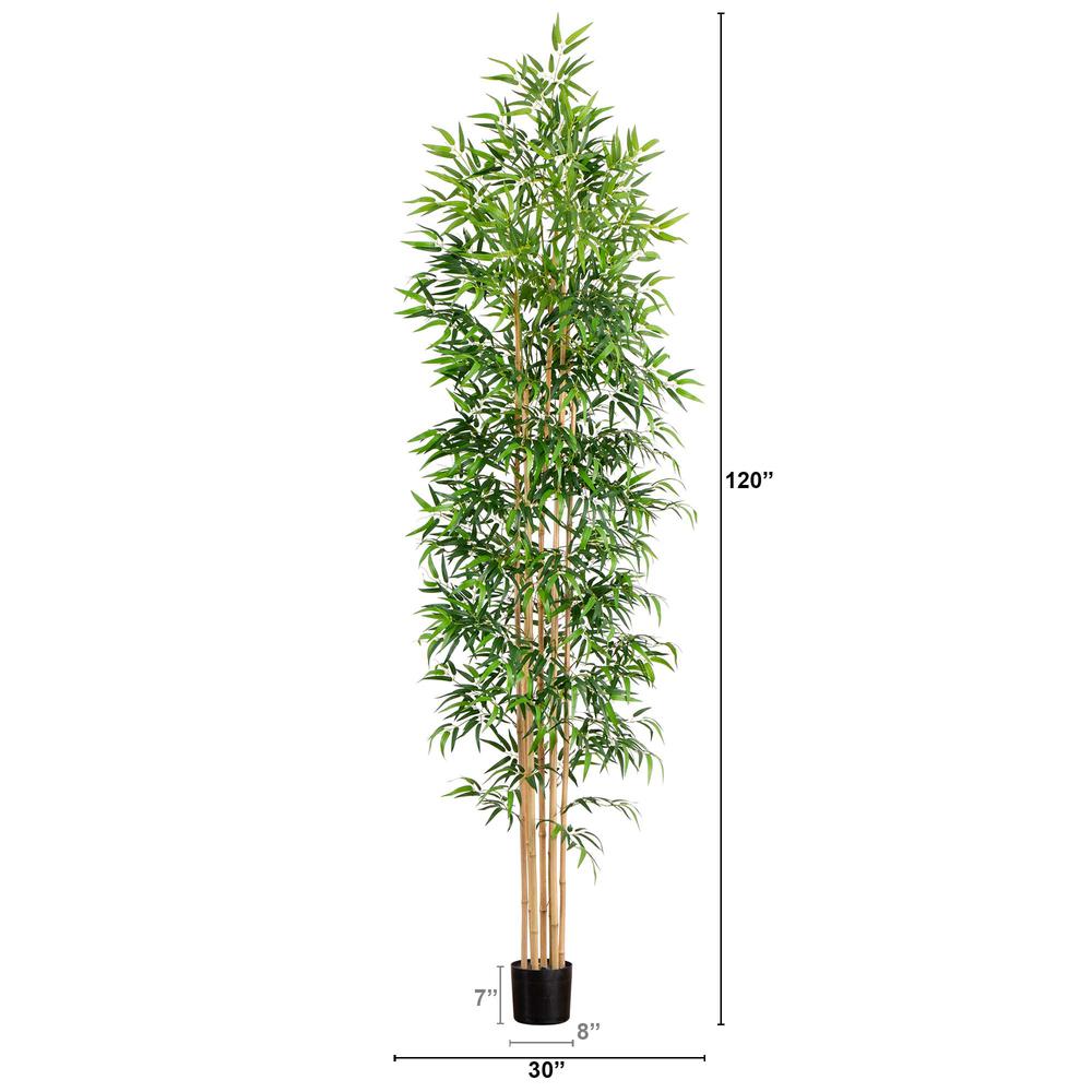 10ft. Artificial Bamboo Tree with Real Bamboo Trunks. Picture 1