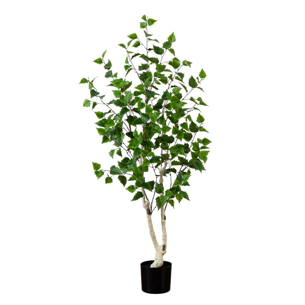 5ft. Artificial Birch Tree with Real Touch Leaves. Picture 7