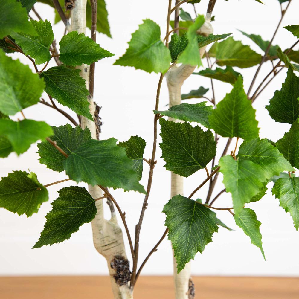 5ft. Artificial Birch Tree with Real Touch Leaves. Picture 3