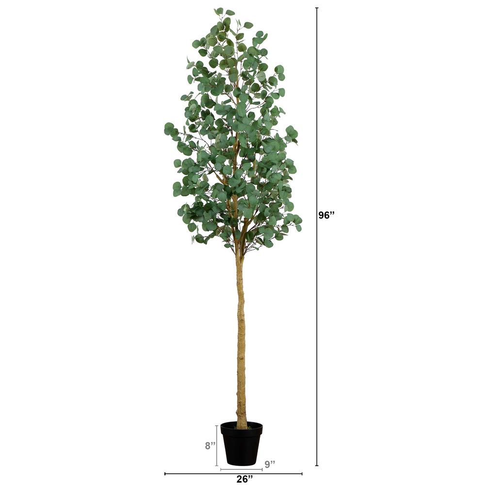 8ft. Artificial Eucalyptus Tree. Picture 1