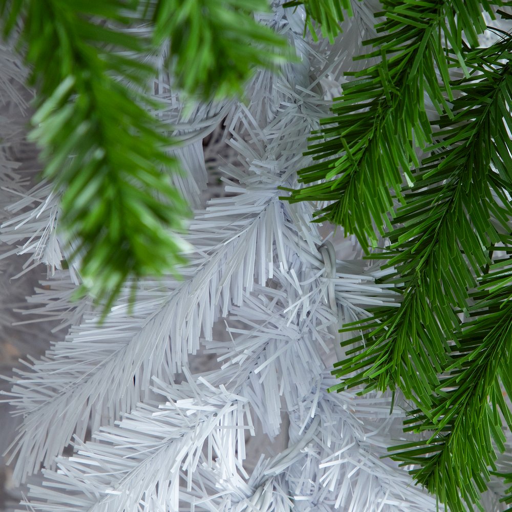 9ft. Holiday Green & White Santa’s Hat Christmas Tree with 600 LED Lights. Picture 3
