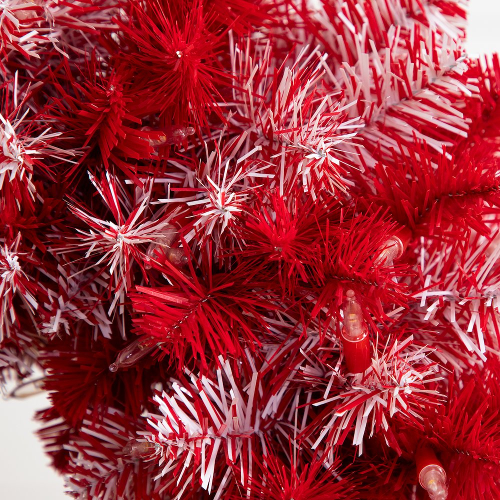 30in. Pre-Lit Artificial Candy Cane Christmas Tree with 100 Micro LED Lights. Picture 2