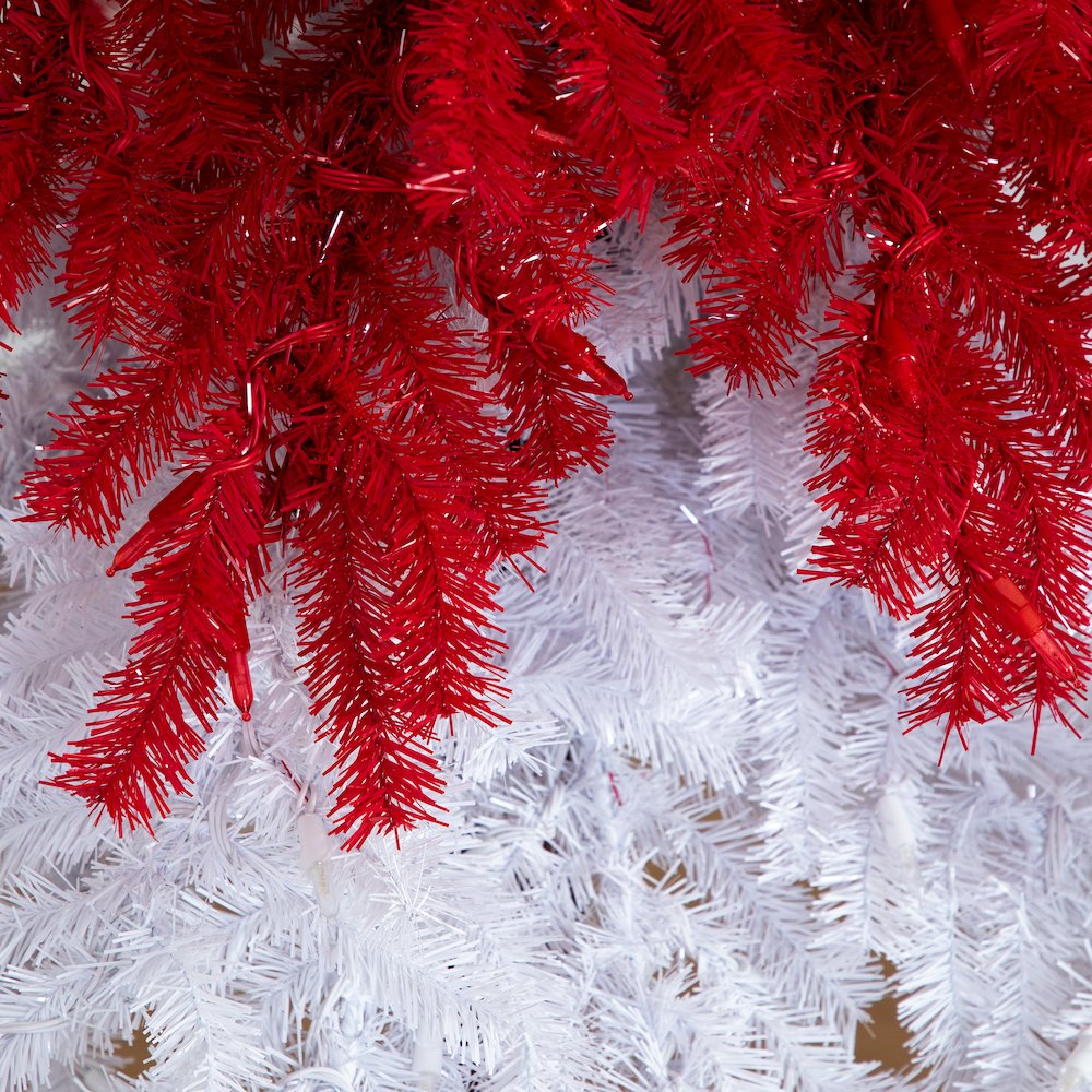 7ft. Holiday Red Santa’s Hat Christmas Tree with 500 LED Lights. Picture 5