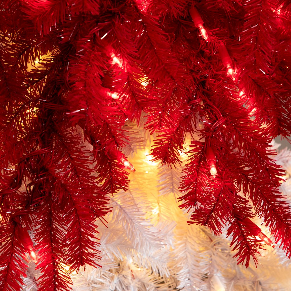 7ft. Holiday Red Santa’s Hat Christmas Tree with 500 LED Lights. Picture 6