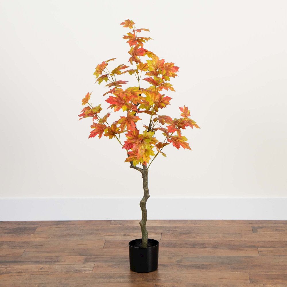 4ft. Autumn Maple Artificial Fall Tree. Picture 4