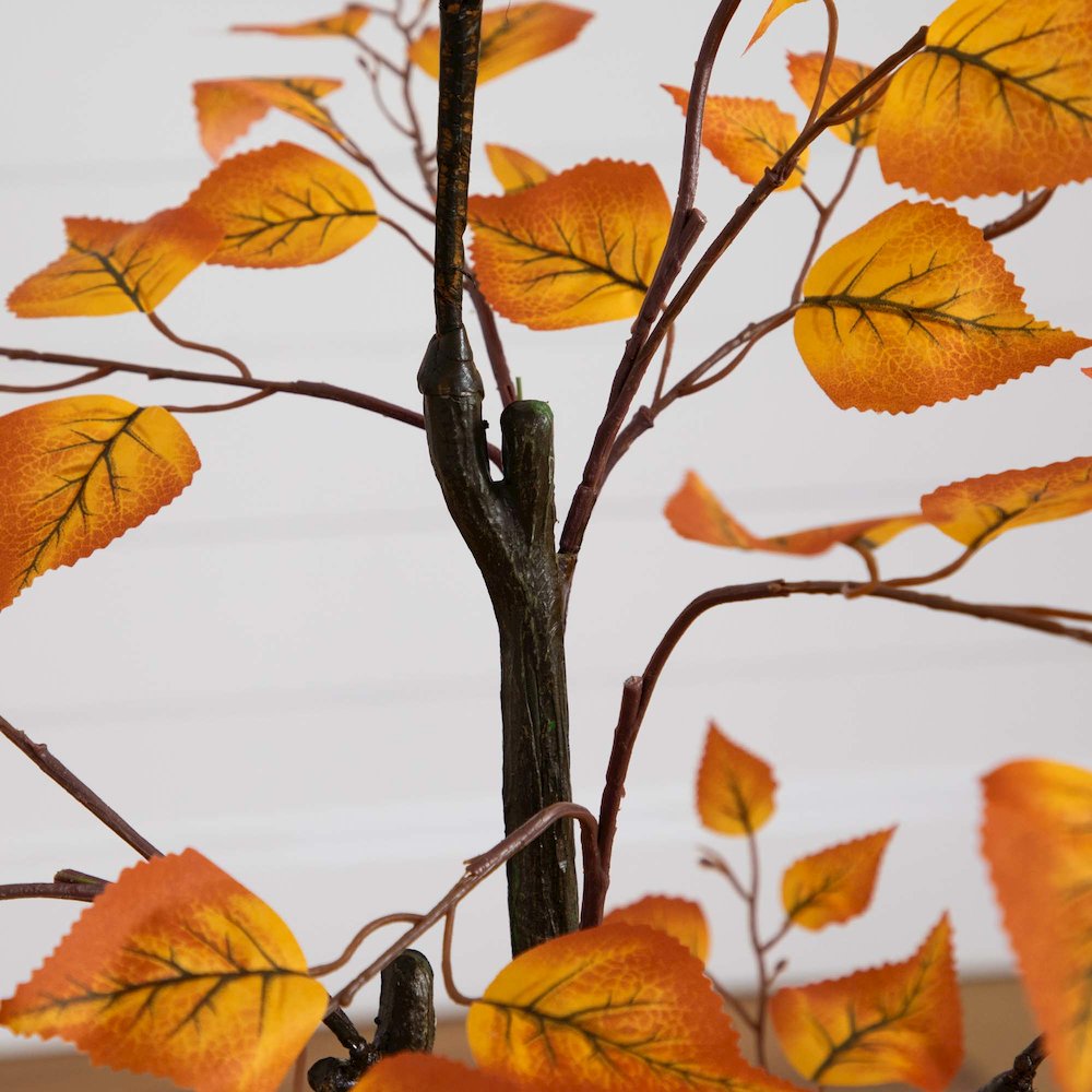 4ft. Autumn Birch Leaf Artificial Fall Tree. Picture 2