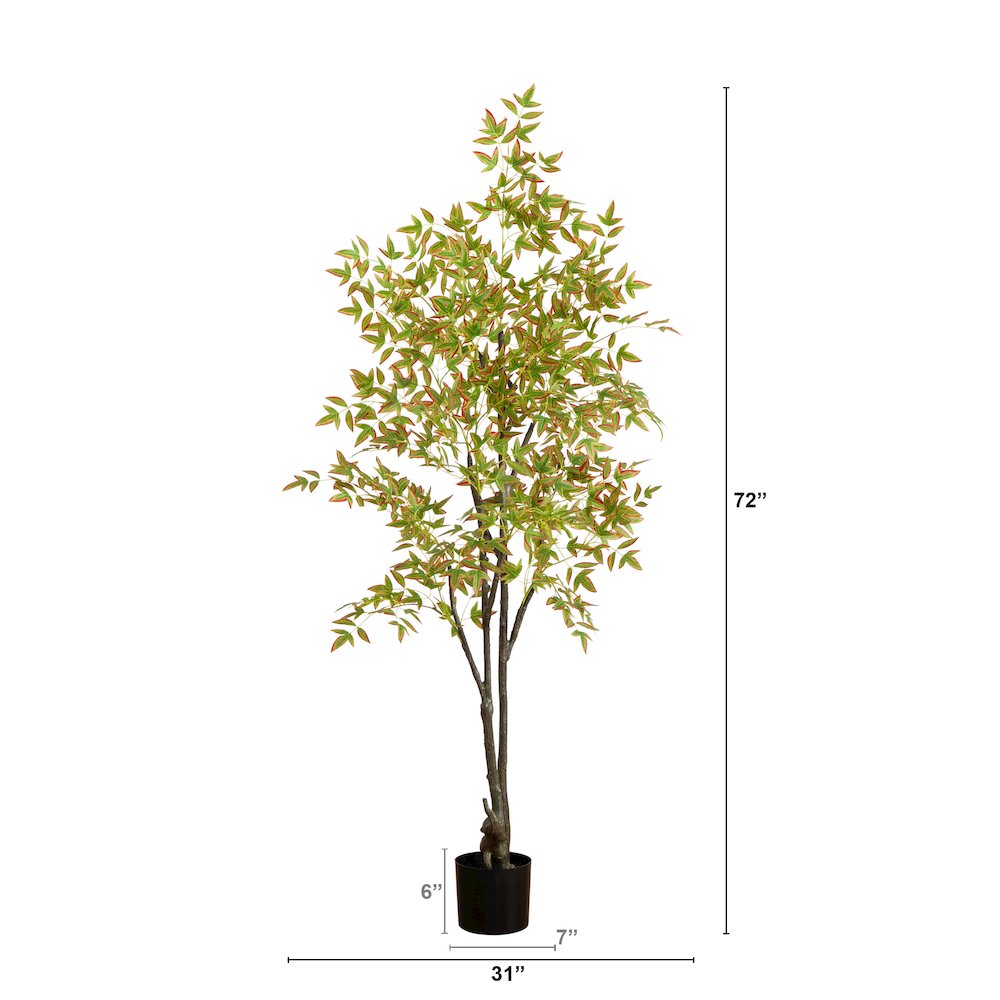 6ft. Autumn Nandina Artificial Fall Tree. Picture 1