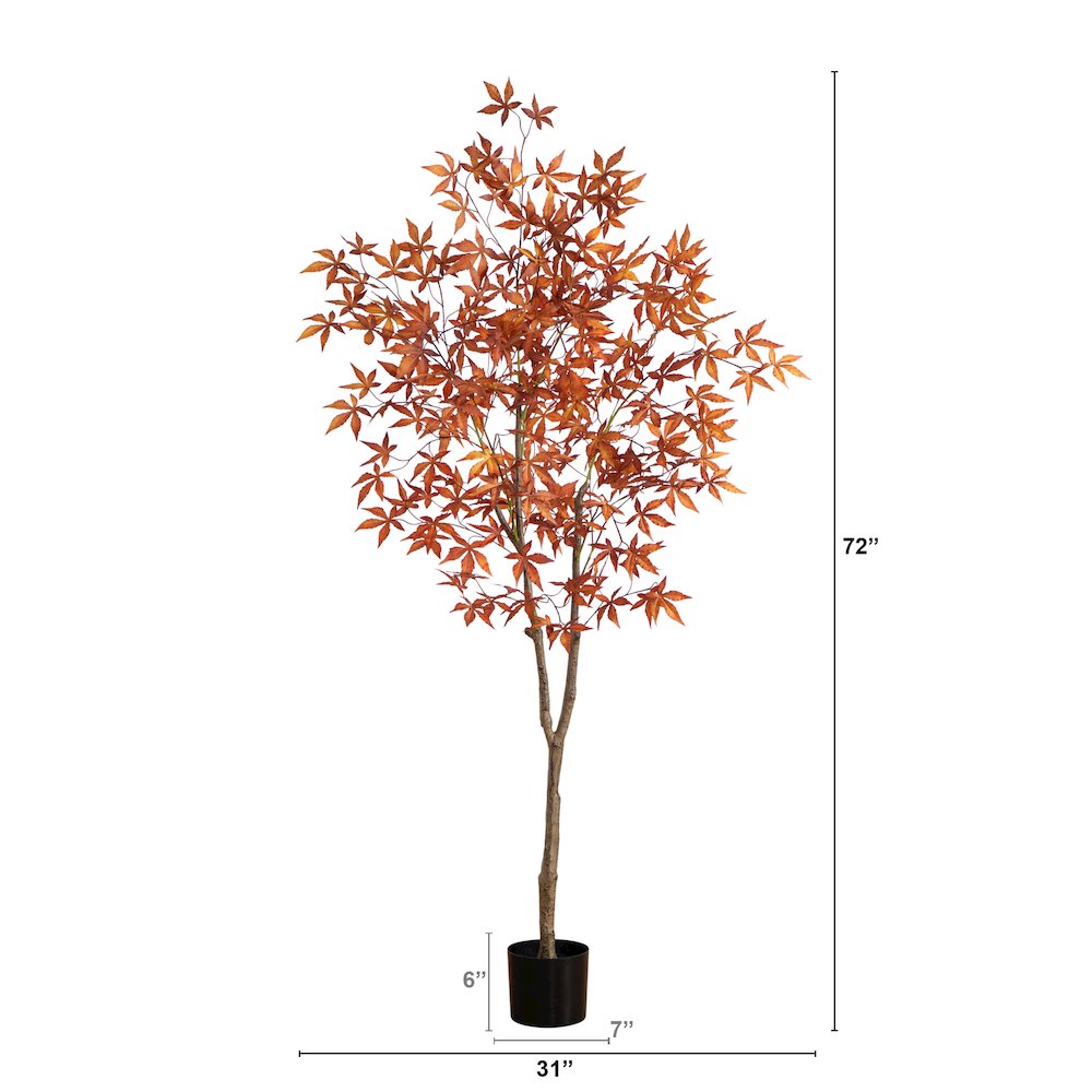 6ft. Autumn Japanese Maple Artificial Fall Tree. Picture 1