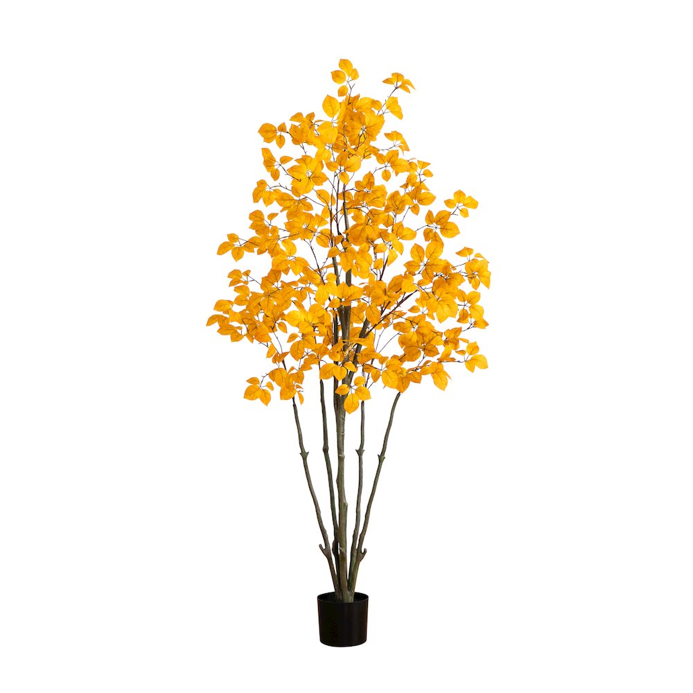 6ft. Autumn Oyama Magnolia Artificial Fall Tree. Picture 8